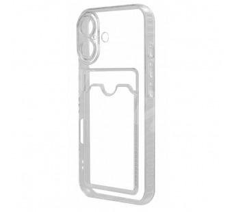 Чехол-накладка для iPhone 17 (с защитой камеры, карманом для карт, прозрачный)#2124404