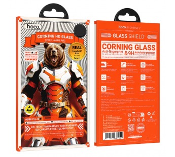 Защитное стекло Hoco A888 Pro IPhone 16 Pro/17, ударопрочное, цвет черный#2113598