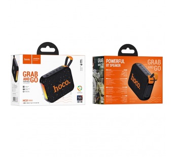 Колонка беспроводная Hoco HC31, (USB,FM,TF card,AUX) цвет черный#2113593