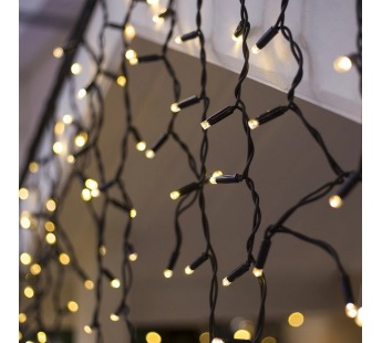 Гирлянда Kurato B001 БАХРОМА 3-5-7-5 темн.провод, 100x70 см, 40 диодов (белый тёплый), шт#2113751