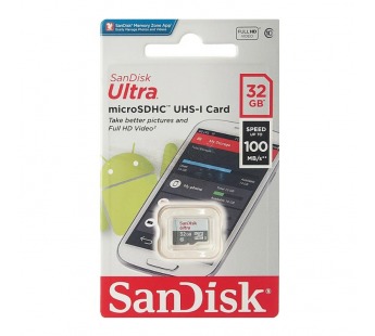 MicroSD  32GB  SanDisk Class 10 Ultra Light UHS-I  (100 Mb/s) без адаптера#2113929