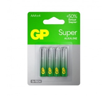 Элемент питания LR 03 GP Super G-tech 1,5V BL-4#2113829