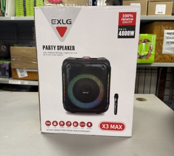 Колонка беспроводная EXLG X3 MAX 40W, (USB,FM,TF card)  цвет черный#2142815