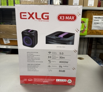 Колонка беспроводная EXLG X3 MAX 40W, (USB,FM,TF card)  цвет черный#2142820