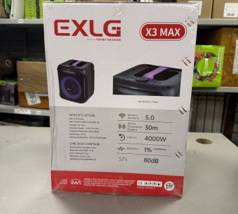 Колонка беспроводная EXLG X3 MAX 40W, (USB,FM,TF card)  цвет черный#2142822