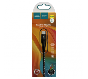 Кабель USB - Type-C HOCO DU37 (3A/1m/текстиль) черный#2117777