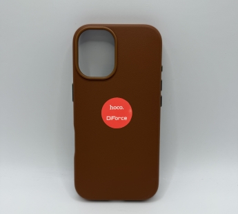 Чехол-накладка Magsafe для Apple iPhone 17 кожаный коричневый#2143328