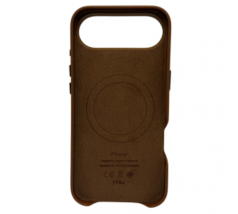 Чехол для iPhone 17 Air кожаный Magsafe, коричневый#2143054