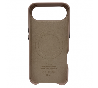 Чехол для iPhone 17 Air кожаный Magsafe, светло-розовый#2143052