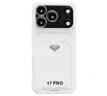 Чехол-накладка с картхолдером для Apple iPhone 17 Pro прозрачный#2117908
