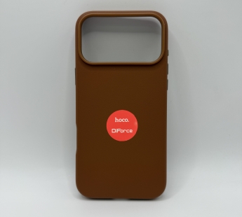 Чехол-накладка Magsafe для Apple iPhone 17 Pro Max кожаный коричневый#2143332