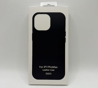 Чехол-накладка Magsafe для Apple iPhone 17 Pro Max кожаный синий#2143339