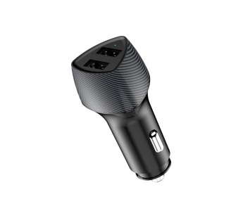 Автомобильный адаптер 2гн. (1гн.USB-A 5В, 3.1A + 1гн.USB-A QC3.0 18W) чёрный "Rexant"#2122078