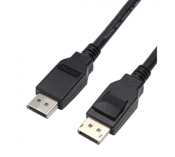 Кабель GoPower DisplayPort (m)-DisplayPort (m) 1.8м ПВХ ver.1.4 черный Premium Zip-Lock c подвесом#2115113