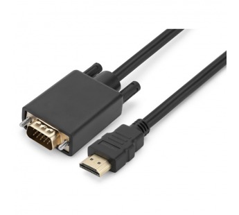 Кабель GoPower HDMI (m)-VGA (m) 1м черный Premium Zip-Lock c подвесом (1/200)#2115162