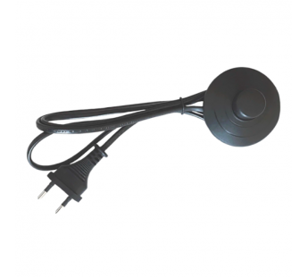 Кабель питания Прогресс для бра 1.7м 10A 2x0.5мм² с кнопкой черный (1/200)#2115012