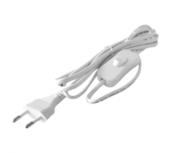 Кабель питания Прогресс для бра 1.7м 10A 2x0.5мм² с переключателем белый (1/200)#2115005