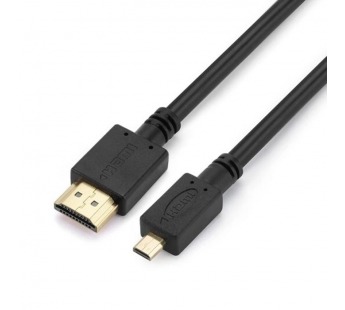 Кабель GoPower HDMI (m)-microHDMI (m) 1м ПВХ ver.2.0 черный Premium Zip-Lock c подвесом (1/200)#2114793