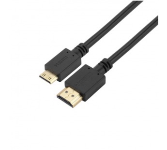 Кабель GoPower HDMI (m)-miniHDMI (m) 1.8м ПВХ ver.1.4 черный Premium Zip-Lock c подвесом (1/100)#2114792