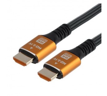 Кабель GoPower Ultra High Speed HDMI (m)-HDMI (m) 2м нейлон ver.2.1 8K 60Hz серый Premium Zip-Lock c#2114767