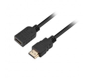 Кабель GoPower удлинитель HDMI 2.0 (m)-HDMI (f) 0.5м ПВХ черный Premium Zip-Lock c подвесом (1/250)#2114766