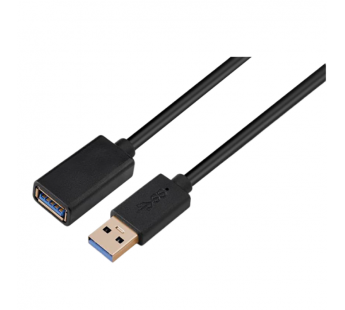 Кабель GoPower удлинитель USB3.0 (m)-USB (f) 0.5м ПВХ черный Premium Zip-Lock c подвесом (1/250)#2115104