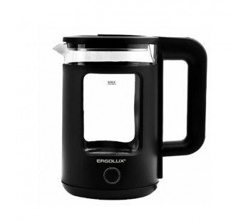Электрочайник Ergolux ELX-KG08-C02 1800W 1.8л черный (1/12)#2114807