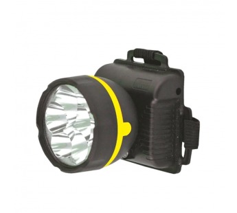 Фонарь налобный Ultraflash 909 1.5W 5LED от батареек черный (1/100)#2114722