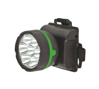 Фонарь налобный Ultraflash 909 1.7W 7LED от батареек черный (1/100)#2114721