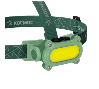 Фонарь налобный Космос 503Lit 7WCOBLED+красный 1COBLED+REDChip от аккум IP54 4 режима зел (1/25/50)#2114720