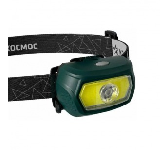 Фонарь налобный Космос 509Lit 3WXPELED+5WCOBLED от аккум IP54 3 режима зеленый (1/25/100)#2114718