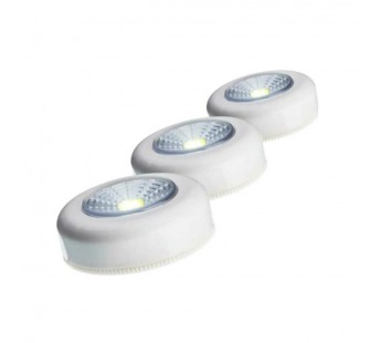 Фонарь пушлайт Космос 304B 1W COB от батареек IP42 белый 3шт. (1/24/96)#2114702