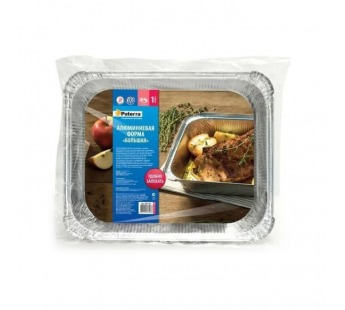 Алюминиевая форма PATERRA "БОЛЬШАЯ" V=3000 мл, 322 х 255 х 51 мм (1/25)#2114690