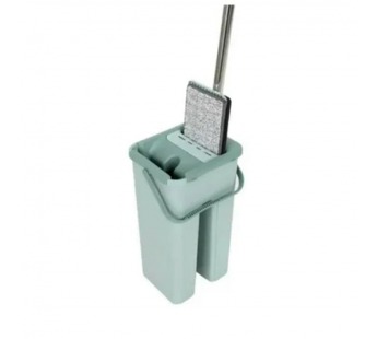 Швабра для пола Рыжий кот 120см с отжимом с ведром и насадкой бирюзовый (1/12)#2114674