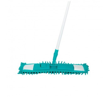 Швабра для пола Рыжий кот 120см телескопическая с насадкой MopM4-H «Лапша» бирюзовый (1/12)#2114670