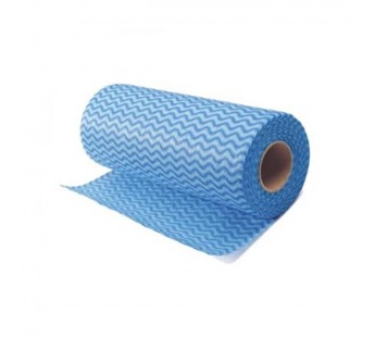 Салфетка Рыжий кот 25х30см 30шт. вискоза,полиэстер  с перфорацией в рулоне голубой (1/20)#2114470