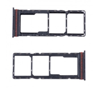 Держатель SIM для Tecno Spark Go 2 (KM4) Черный#2116741