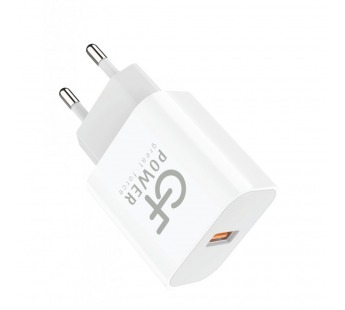 Сетевое З/У GFPower GF53L 1USB 2.4A с кабелем Lightning белый (1/108/432)#2122097