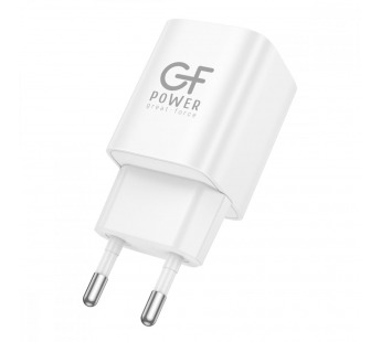 Сетевое З/У GFPower S72P Type-C 20W QC3.0 белый (1/30/180)#2122105