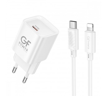 Сетевое З/У GFPower S72P-TL Type-C 20W QC3.0 с кабелем Type-C-Lightning белый (1/30/180)#2122106