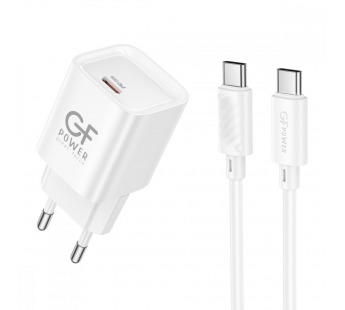 Сетевое З/У GFPower S72P-TT Type-C 20W QC3.0 с кабелем Type-C белый (1/30/180)#2122107