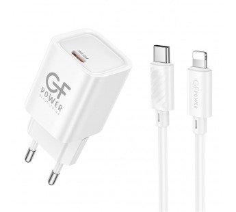 Сетевое З/У GFPower S74P-TL Type-C 30W QC3.0 с кабелем Type-C-Lightning белый (1/30/180)#2122114