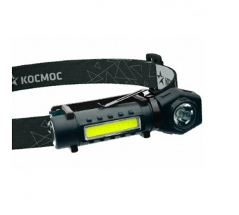 Фонарь налобный Космос 508Lit 3WLED+3WCOBLED от аккум IP54 3 режима серый (1/30/120)#2116864