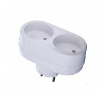 Разветвитель Toker 2Т 2р.Б/З белый (1/80)#2115791