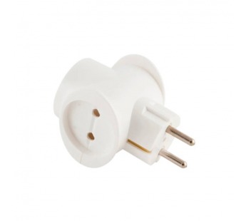 Разветвитель Toker 3T1 1р.С/З 2р.Б/З 16A белый (1/50)#2115778