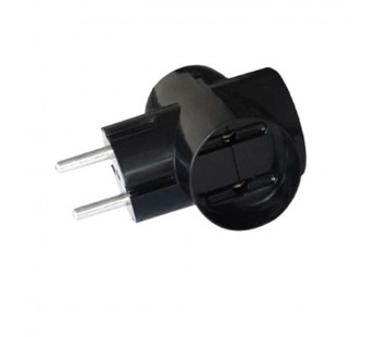 Разветвитель Прогресс 3р.Б/З черный (1/20/240)#2115757