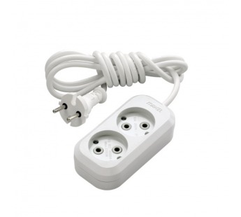 Удлинитель Makel 2р.Б/З 3.0м белый MGP103 (1/12)#2115459