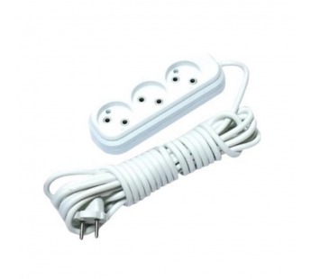 Удлинитель Makel 3р.Б/З 5.0м белый MGP124 (1/12)#2115465