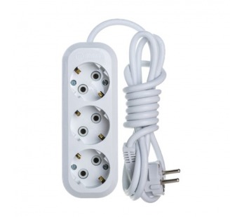 Удлинитель Makel 3р.С/З 2.0м белый MGP132 (1/12)#2115469