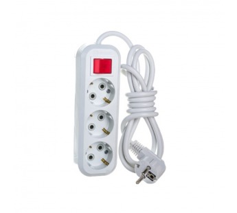 Удлинитель Makel 3р.С/З 5.0м с выкл. белый MGP214 (1/12)#2115483